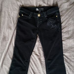 Eckored size 5 black velours pants